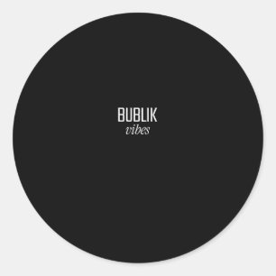 Russian Bublik Shirt Women Men Kids Boys Girls Bub Classic Round Sticker