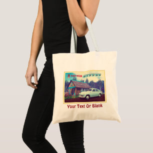 Russian Car And Dacha Tote Bag