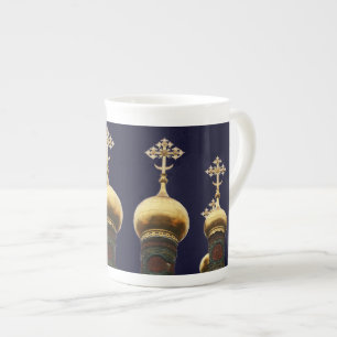 Russian Church Onion Domes Gold Bone China Mug