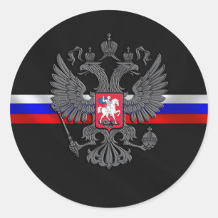Russian Coat of arms Classic Round Sticker