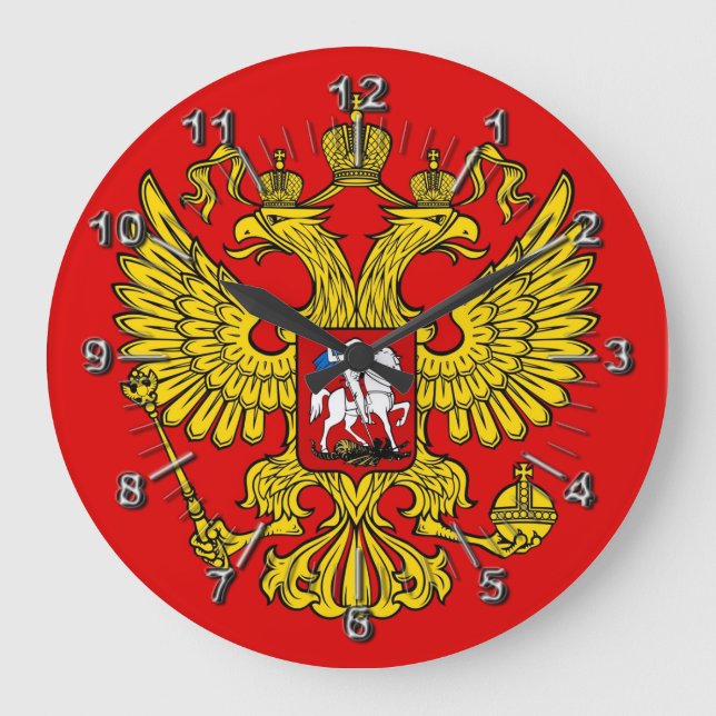 Russian Coat of arms Large Clock (Front)
