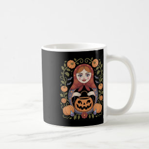 Russian Culture Khokhloma Doll Matroska Halloween  Coffee Mug