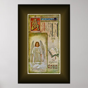 Russian Cyrillic Alphabet Cards ~ Elisabeth Bohm Poster