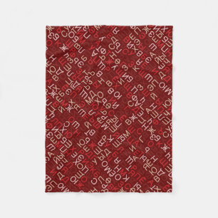 Russian cyrillic script fleece blanket