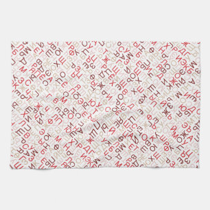 Russian cyrillic script tea towel