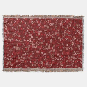 Russian cyrillic script throw blanket