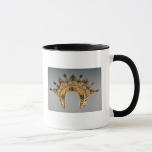Russian diadem, gold set with pearls mug