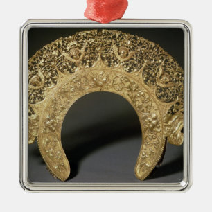 Russian diadem with filigree work metal ornament