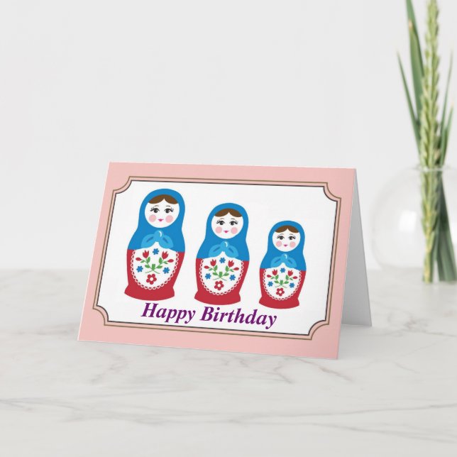 Russian doll Birthday Card (Front)