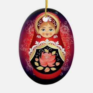 Russian Doll Christmas Ornament - "Natalya"