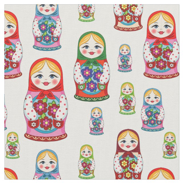 Russian Dolls fabric (Close Up)