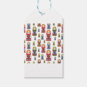 russian dolls gift tags