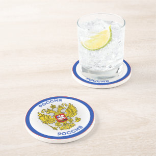 Russian double-headed eagle Circle Shape Coaster