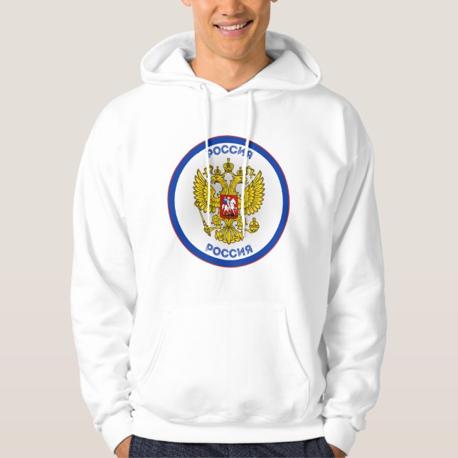 Russian double-headed eagle Circle Shape  Hoodie (Front)