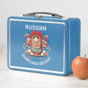Russian Dumplings Delight Metal Lunch Box