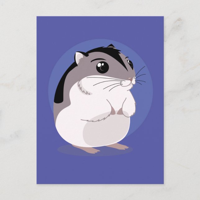 Russian Dwarf Hamster Cartoon Postcard (Front)