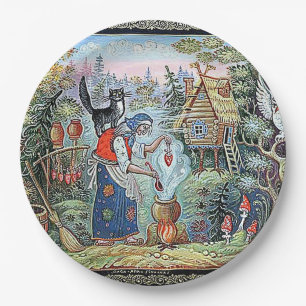 RUSSIAN FAIRYTALE "BABA JAGA" PAPER PLATES