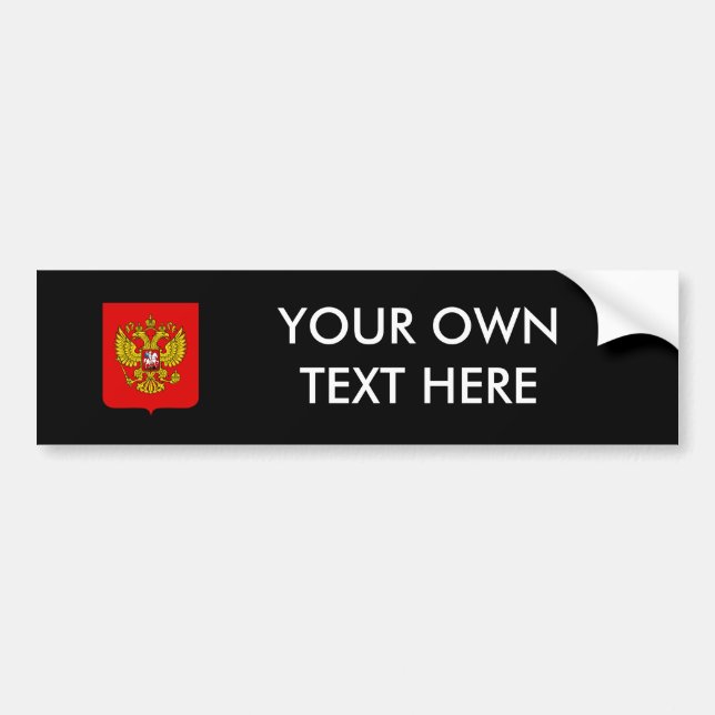 Russian Federation Coat of Arms Bumper Sticker (Front)