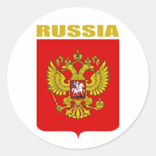 Russian Federation Coat of Arms Classic Round Sticker