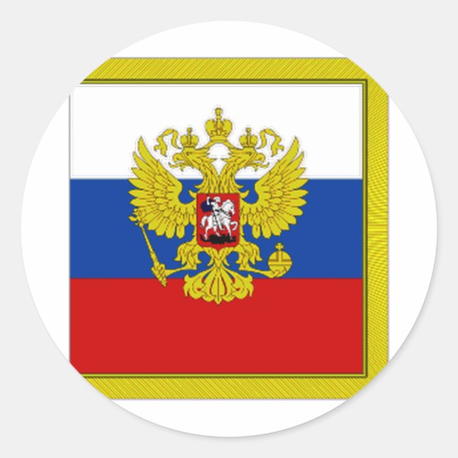 Russian Federation President Flag Classic Round Sticker (Front)