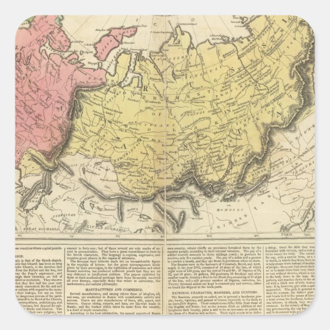 Russian Federation Square Sticker (Front)