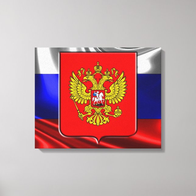 Russian flag canvas print (Front)