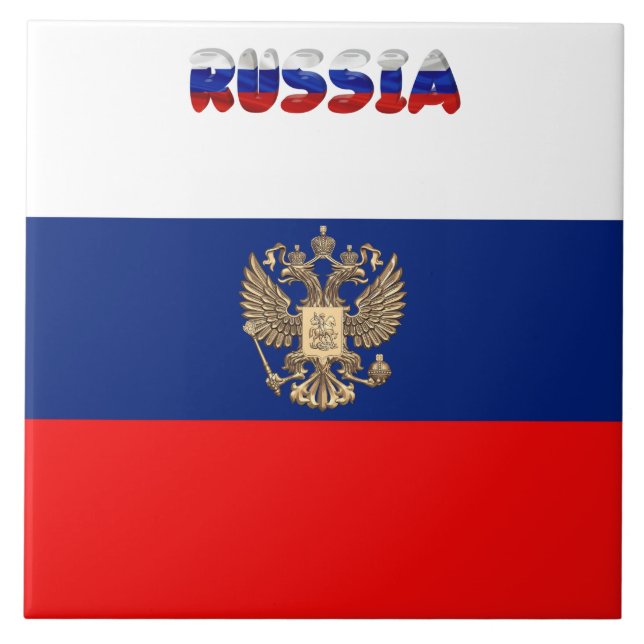 Russian flag ceramic tile (Front)