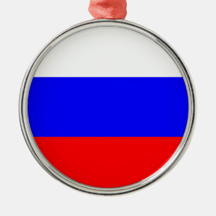 Russian Flag Metal Tree Decoration
