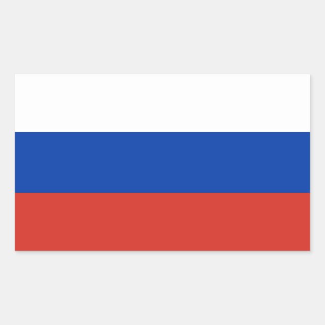 Russian Flag Rectangular Sticker (Front)