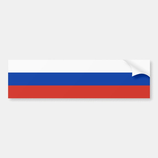 Russian Flag (Russia) Bumper Sticker (Front)