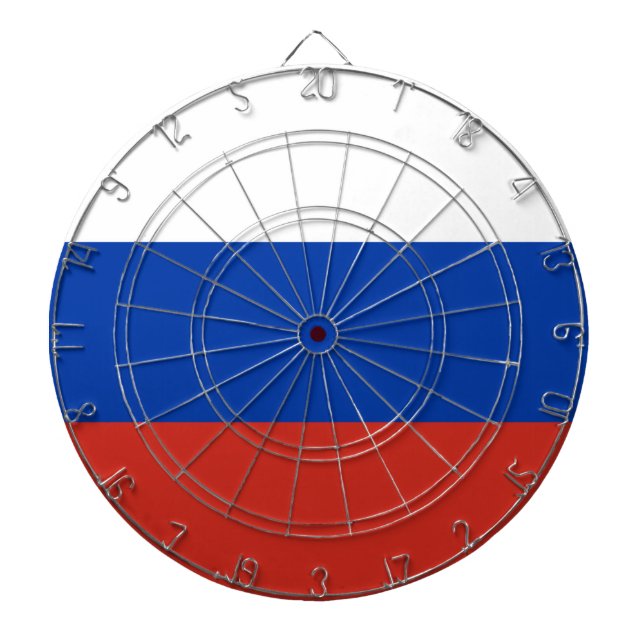 Russian Flag (Russia) Dartboard (Front)