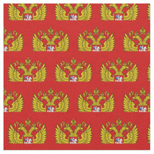 Russian Flag & Russia emblem Fabric fashion 