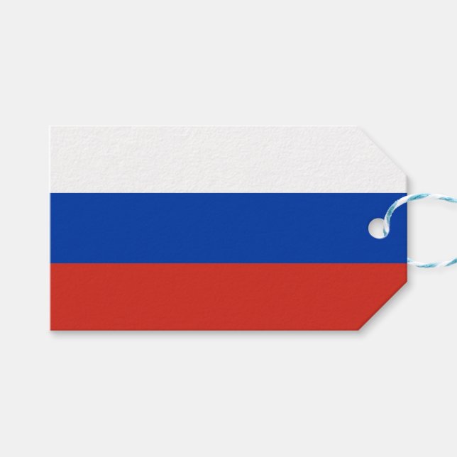 Russian Flag (Russia) Gift Tags (Front (Horizontal))