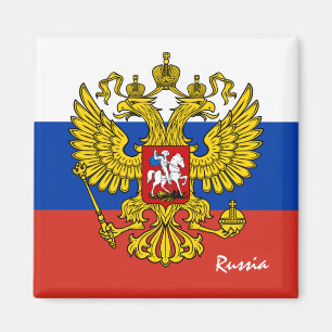 Russian flag & Russia holiday /sports fans Magnet