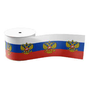 Russian Flag & Russia holiday, travel / sports Grosgrain Ribbon
