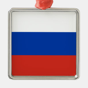 Russian Flag (Russia) Metal Ornament