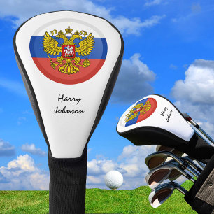 Russian Flag & Russia Monogrammed Golf Club Covers