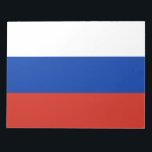 Russian Flag (Russia) Notepad<br><div class="desc">This design features the national flag of Russia (otherwise known as the Russian Federation), which is a transcontinental country spanning Eastern Europe and Northern Asia. Russia is the largest country in the world and it is the most populous country in Europe. Russia consists of more than one eighth of the...</div>