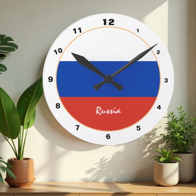 Russian Flag, Russia trendy Home /design clock (Creator Uploaded)