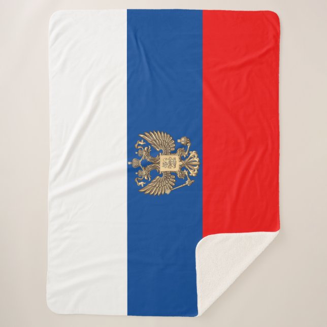Russian flag sherpa blanket (Front)