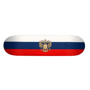 Russian flag skateboard