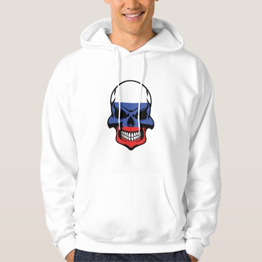 Russian Flag Skull Hoodie