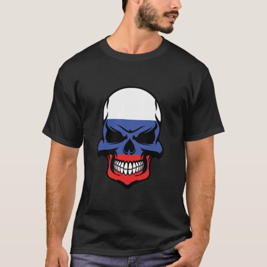 Russian Flag Skull T-Shirt