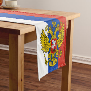 Russian flag & Sports fan house decor / Russia tri Short Table Runner