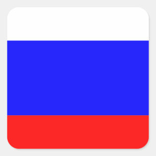 Russian Flag Square Sticker