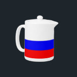 Russian Flag Teapot<br><div class="desc">Elegant Teapot with Flag of Russia. This product its customisable.</div>