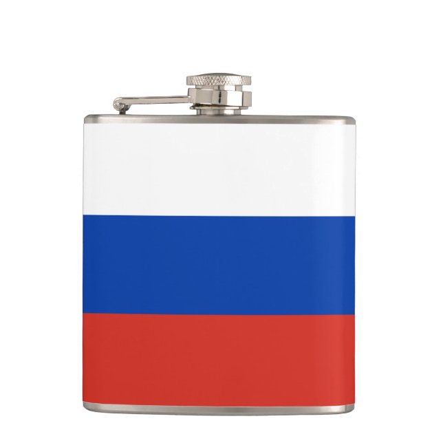 Russian Flag & travel Russia fashion /sports fans Hip Flask (Front)