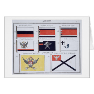 Russian Flags, from a French book of Flags, c.1819