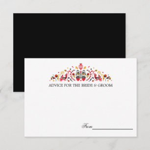 Russian Folk Art Khokhloma Wedding Advice Cards