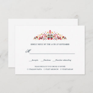 Russian Folk Art  WEDDING RSVP MEAL CHOICE